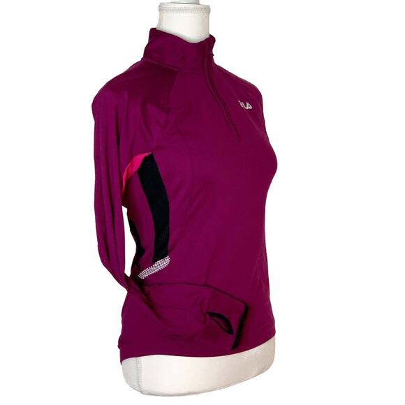 Fila Women Mock Neck Training jacket sport running 1/4 Zip Lightweight purple - Picture 11 of 12